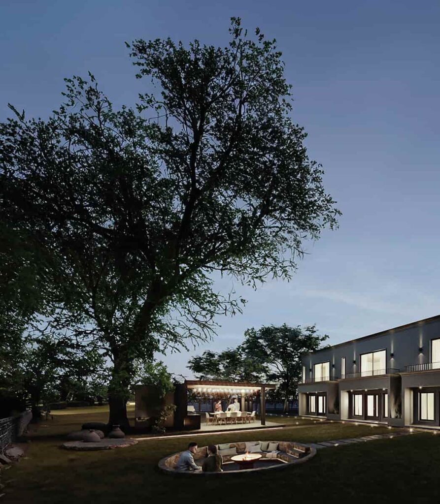 Casa de campo con áreas comunes